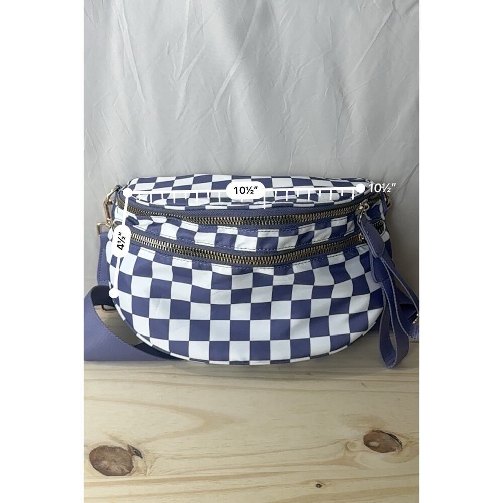 Crossbody Bags for Women Checkered Bum Bag Shoulder Bag Fanny Pack - Picture 14 of 14